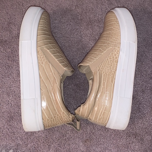 Lulus Croc Embossed Platform Slip On Sneakers - color Nude - Picture 8 of 11